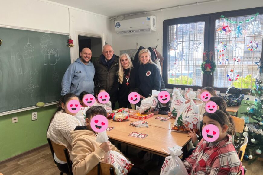 Големиот приорат на Македонија на витезите темплари на Ерусалим донираше пакетчиња на децата во Едукативниот центар на Македонски Каритас во општина Шуто Оризари