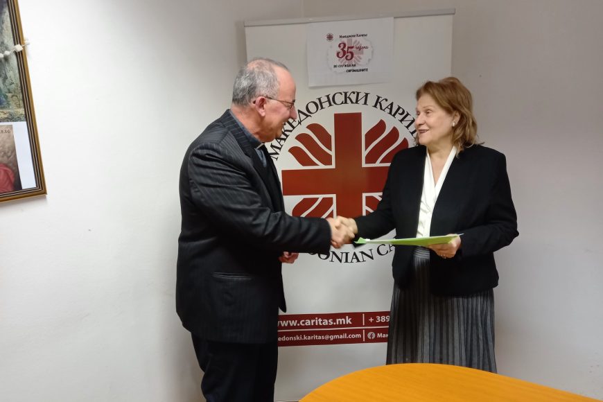 Г-ѓа Вилма Трајковска во посета на Македонски Каритас